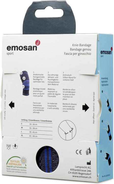 Produktbild Emosan Sport - Knie-Bandage (S)