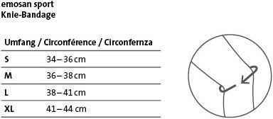 Produktbild Emosan Sport - Knie-Bandage (S)