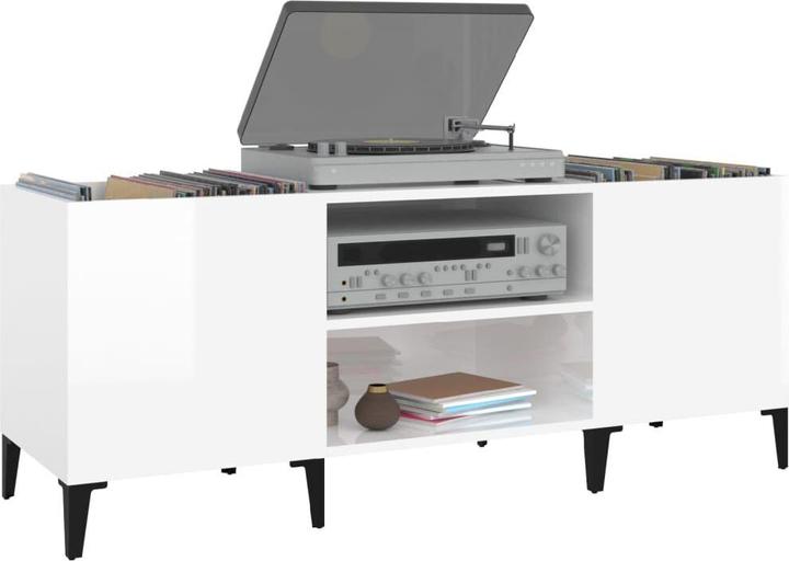 Produktbild VidaXL Plattenschrank Schwarz 84,5x38x48 cm Holzwerkstoff (84.5 x 38 x 48 cm)