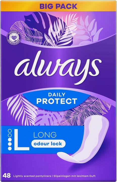 Actual product image Always Slipeinlage Daily Protect Long mit leichtem Duft BigPack 48 Damenbinde 48 Stück (48x)