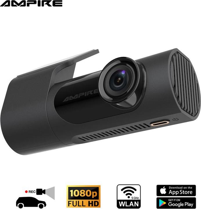 Produktbild Ampire Dashcam in 1080p Full-HD Auflösung, WLAN (Eingebautes Mikrofon, Full HD)