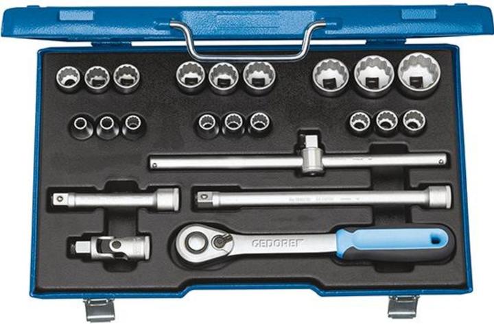 Image du produit Gedore D 19 EMU-20 Jeu de douilles 1/2", 23 pièces, profil UD, 8-32 mm (10 mm, 11 mm, 12 mm, 13 mm, 14 mm, 15 mm, 16 mm, 17 mm, 18 mm, 19 mm, 20 mm, 21 mm, 22 mm, 23 mm, 24 mm, 25 mm, 26 mm, 27 mm, 28 mm, 29 mm, 30 mm, 31 mm, 32 mm, 8 mm, 9 mm)