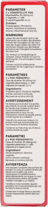 Valori nutrizionali e ingredienti SKE Pod 4in1 2x (Fragola)