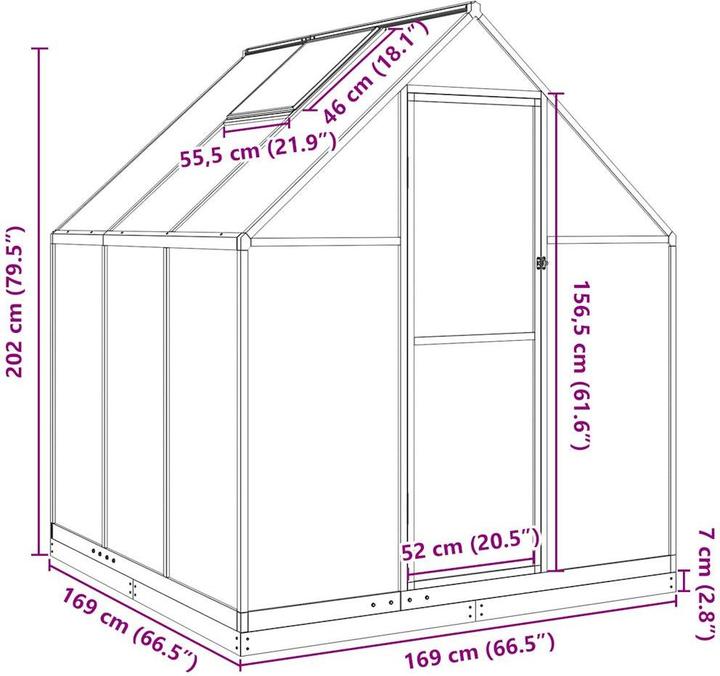Actual product image vidaXL Gewächshaus