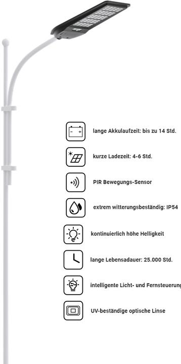 Actual product image Luxula Solar LED street light (1200 lm, IP65)