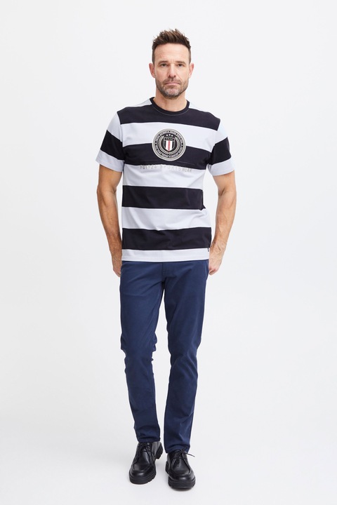 Produktbild FQ1924 FQTom SS stripe tee w logo print 21900645 (M)