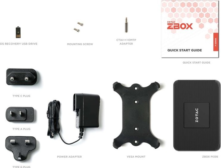 Actual product image Zotac Zbox Pico PI336 (Intel Celeron N6211)