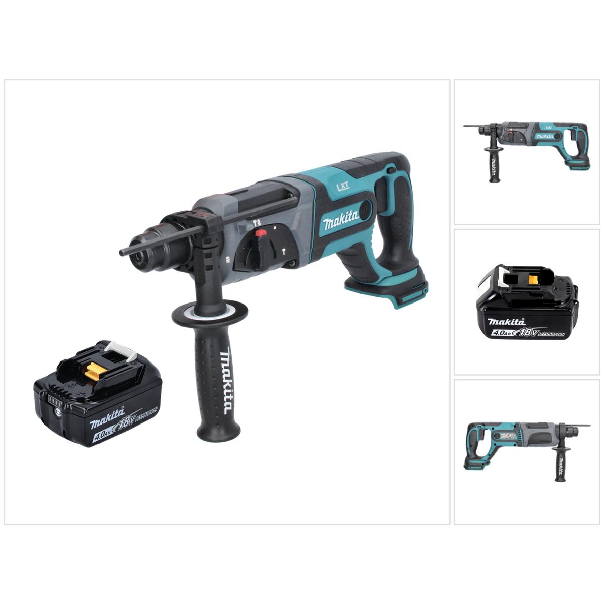 Makita, Bohrmaschine + Akkuschrauber, DHR 241 M1 Akku Bohrhammer 18 V 2,0 J SDS plus + 1x Akku 4,0 Ah - ohne Ladegerät (...