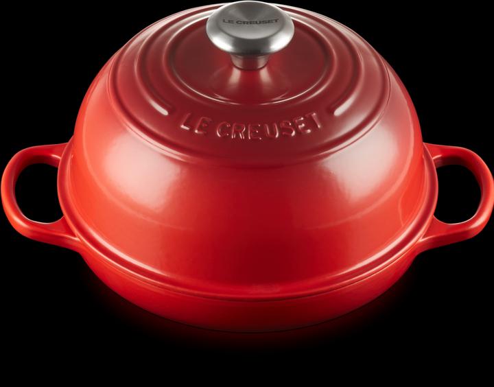 Le Creuset Roaster for bread 24cm cherry red (24 cm, Casserole + Stewpot, Cast iron)