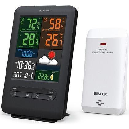 Sencor Wetterstation SWS 7300, Wetterstation, Schwarz