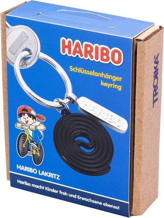 Actual product image Troika HARIBO LAKRITZ liquorice keyring, black