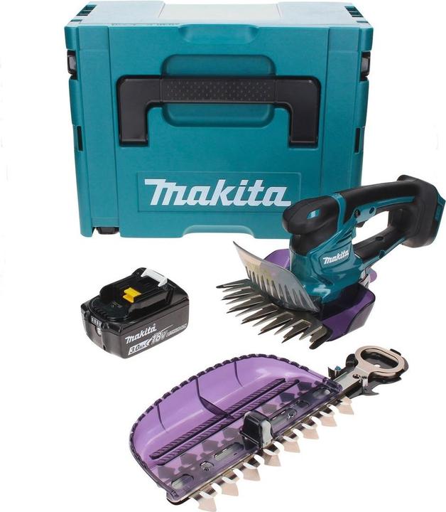 Produktbild Makita DUM 604 F1XJ Akku Grasschere 18 V mit Gras- und Strauchscherblatt + 1x Akku 3,0 Ah + Makpac (Akkubetrieb)