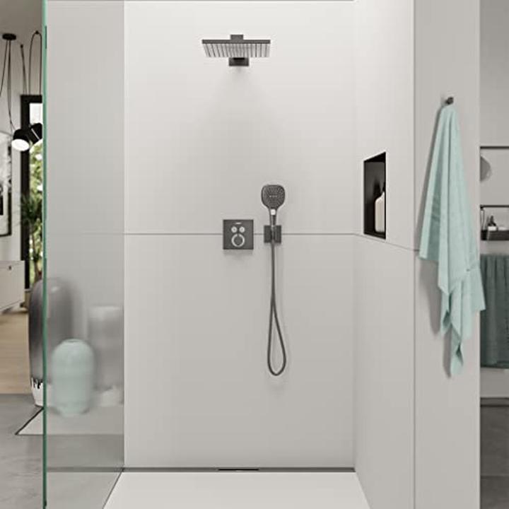 Produktbild hansgrohe HG Wandanschluss FixFit E mit Brausehalter brushed black