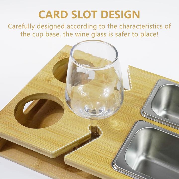 Produktbild Gourdbro Couchbar mit Weinglashalter und Snackschalen