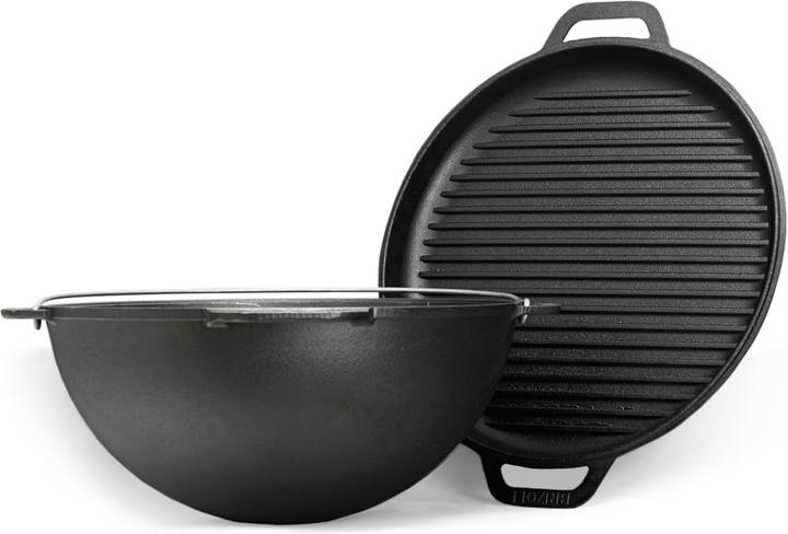 Actual product image Cheffinger Schwenktopf mit Deckel-Grillpfanne