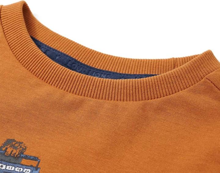 Immagine prodotto VidaXL Camicia da bambino a maniche lunghe ocra scuro 128,Materiale: 100 (128)