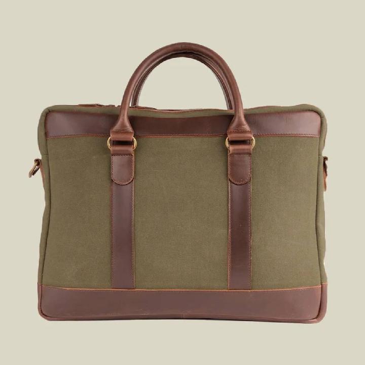 Actual product image Buckle & Seam Canvas Business Briefcase Venture Grün/Blau