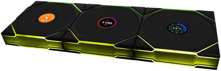 Produktbild Lian-Li UNI FAN TL Wireless LCD Lüfter, ARGB, PWM, 3er-Pack inkl. Controller - Reverse Blade, 120mm (120 mm, 3x)