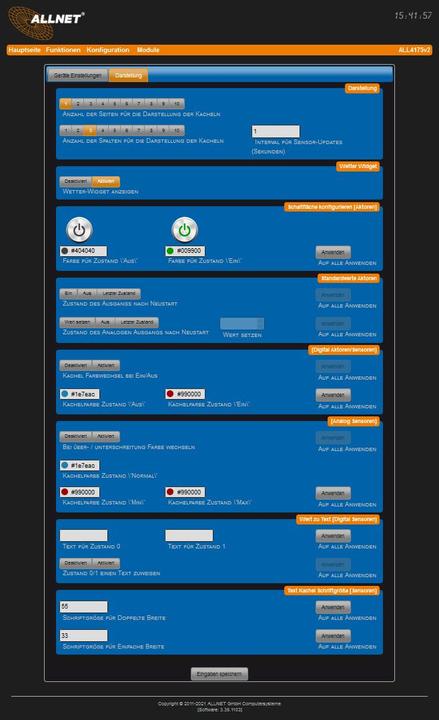 Energie-Label Allnet MSR IO Zentrale ALL4175v2 / Netzwerk Schaltgerät 4fach Relais 230VAC/10A (Schaltaktor)