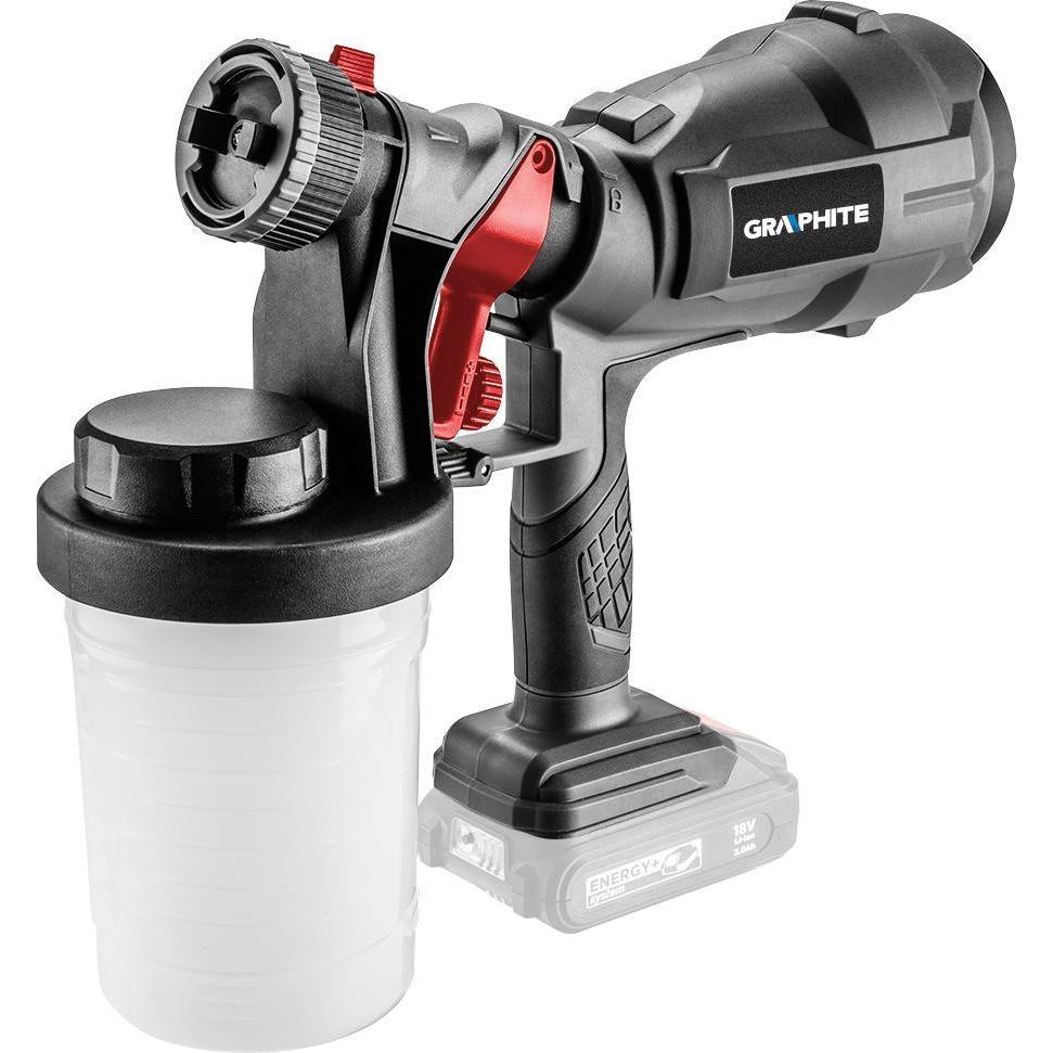 Graphite, Verniciatura a spruzzo, pistola a spruzzo (pistola HVLP Energy + 18V, ioni di litio, senza batteria)