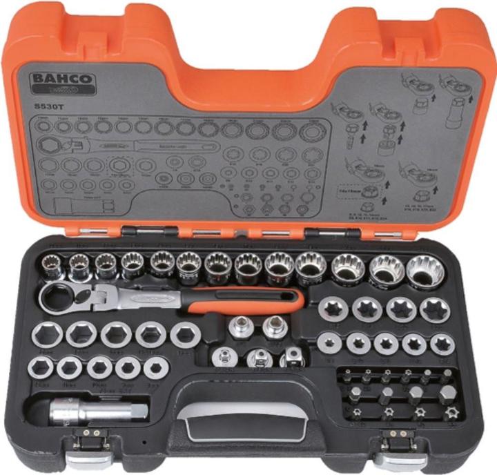 Produktbild Bahco Durchsteck-Steckschlüssel-Satz (1/2")