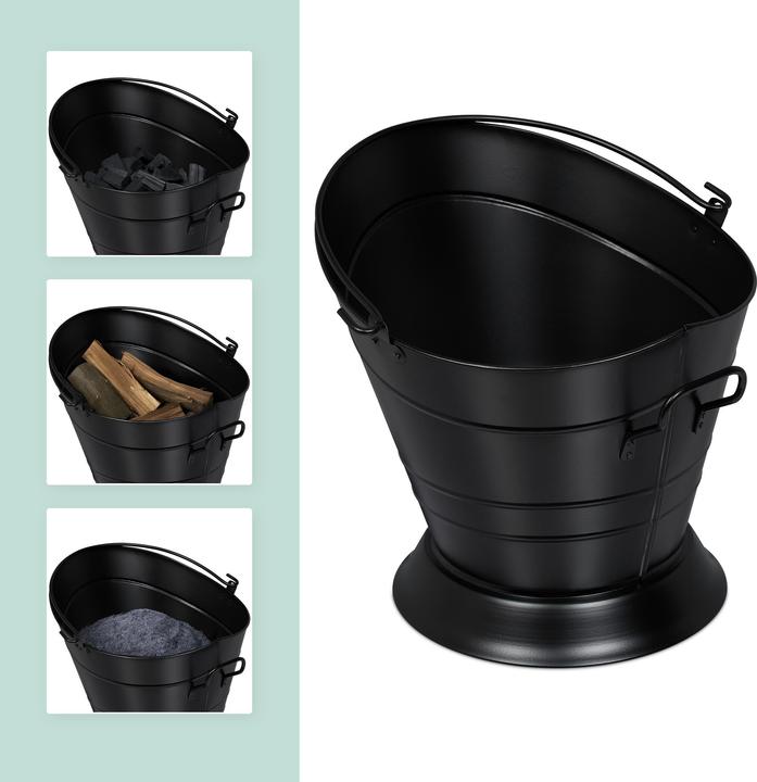 Immagine prodotto Relaxdays Secchio per carbone (39 x 39 x 35 cm)