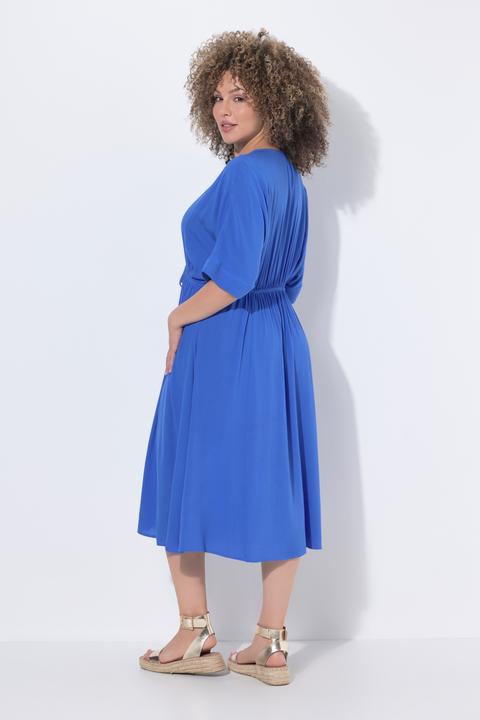 Produktbild Ulla Popken Maxikleid, A-Linie, V-Ausschnitt, Halbarm (46)