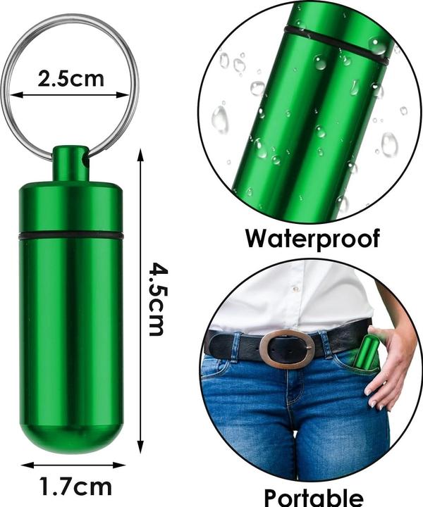 Actual product image Cbx Pill box with key ring