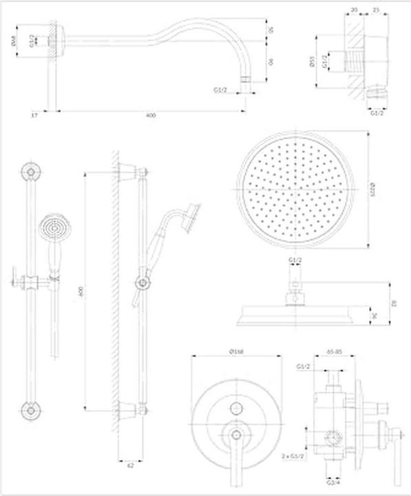 Actual product image Omnires Armance Shower System