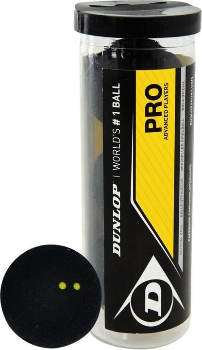 Produktbild Dunlop SquashBälle Pro 3erPack Elastisches KohlenwasserstoffPolymer