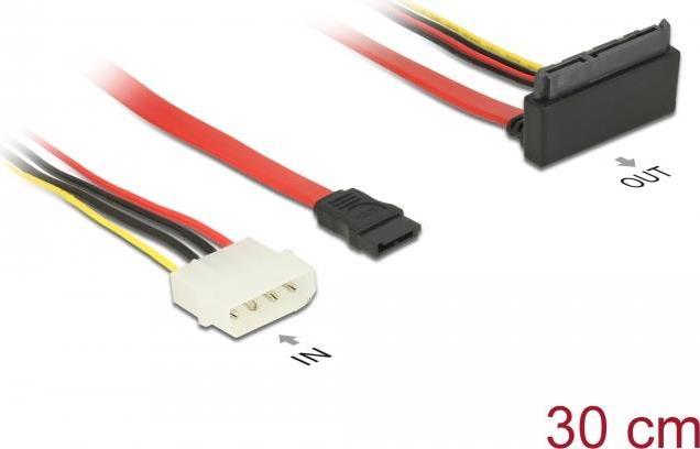Actual product image Delock 85514 0.3m 1 x Molex 4 pin 1 x SATA 22 pin