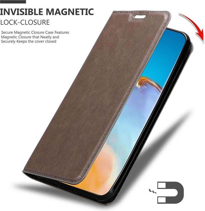 Actual product image Cadorabo Book Invisible Magnet Cover (Huawei P40 Pro+)