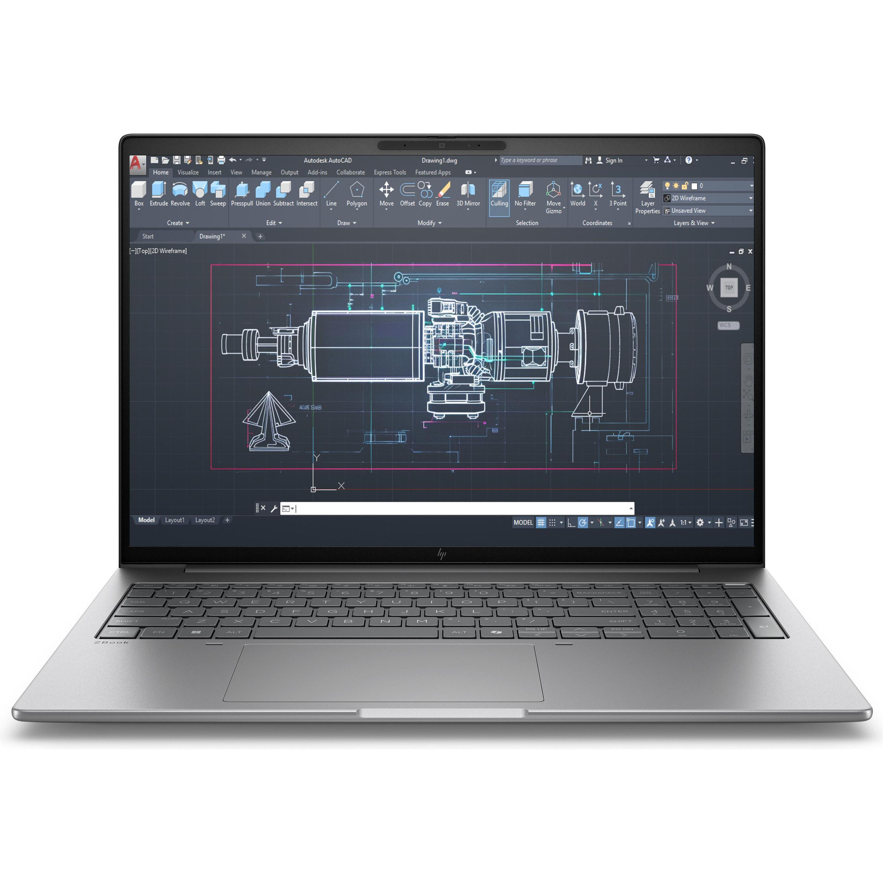 HP ZBook 8 G1i (16", 1000 GB, 32 GB, Nummernblock, Intel Core Ultra 7 255H), Notebook, Silber