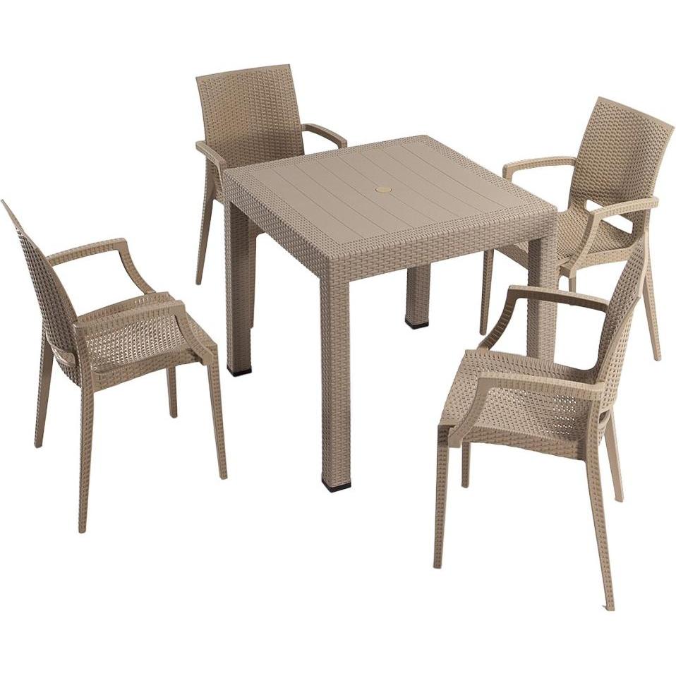 Skye Decor, Gartentisch + Balkontisch, Rattan (80 cm)