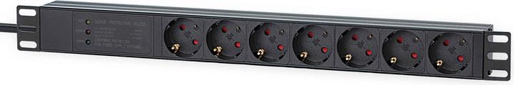 Image du produit Intellinet Bloc multiprise 19" 7x / PDU, contact de protection, 1 U, avec protection contre les surtensions