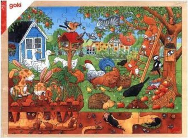 Productafbeelding Goki Houten puzzel - Leven in de tuin (96 onderdelen)
