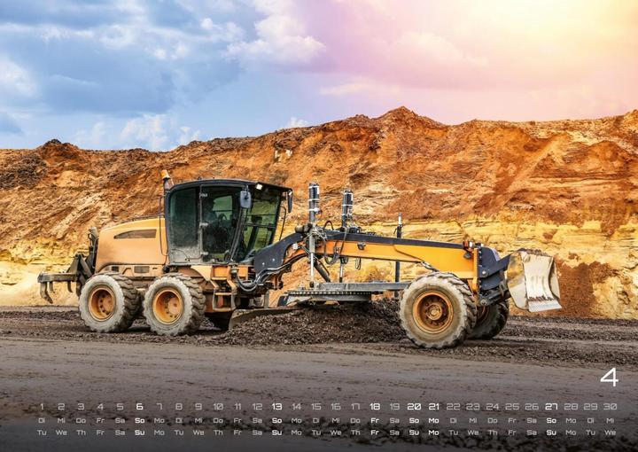 Actual product image Construction machinery - gigantic construction helpers - 2025 - Calendar DIN A2 (Hardcover, German)
