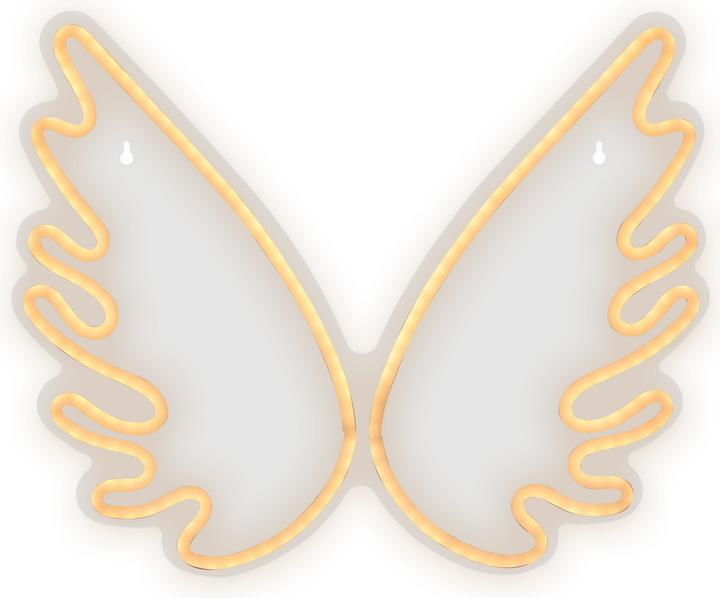 Produktbild Beliani Neonlicht LED Wanddeko weiss Engelsflügel 33 cm GABRIEL