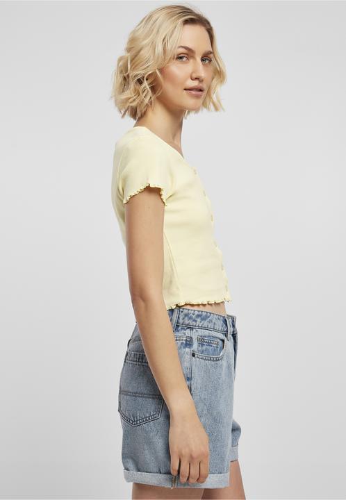 Produktbild Urban Classics Ladies Cropped Button Up Rib Tee (XXL)