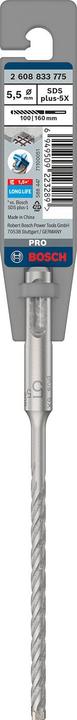 Produktbild Bosch Professional Zubehör PRO SDS plus-5X Hammerbohrer, 5,5 x 100 x 160 mm (5.50 Millimeter)