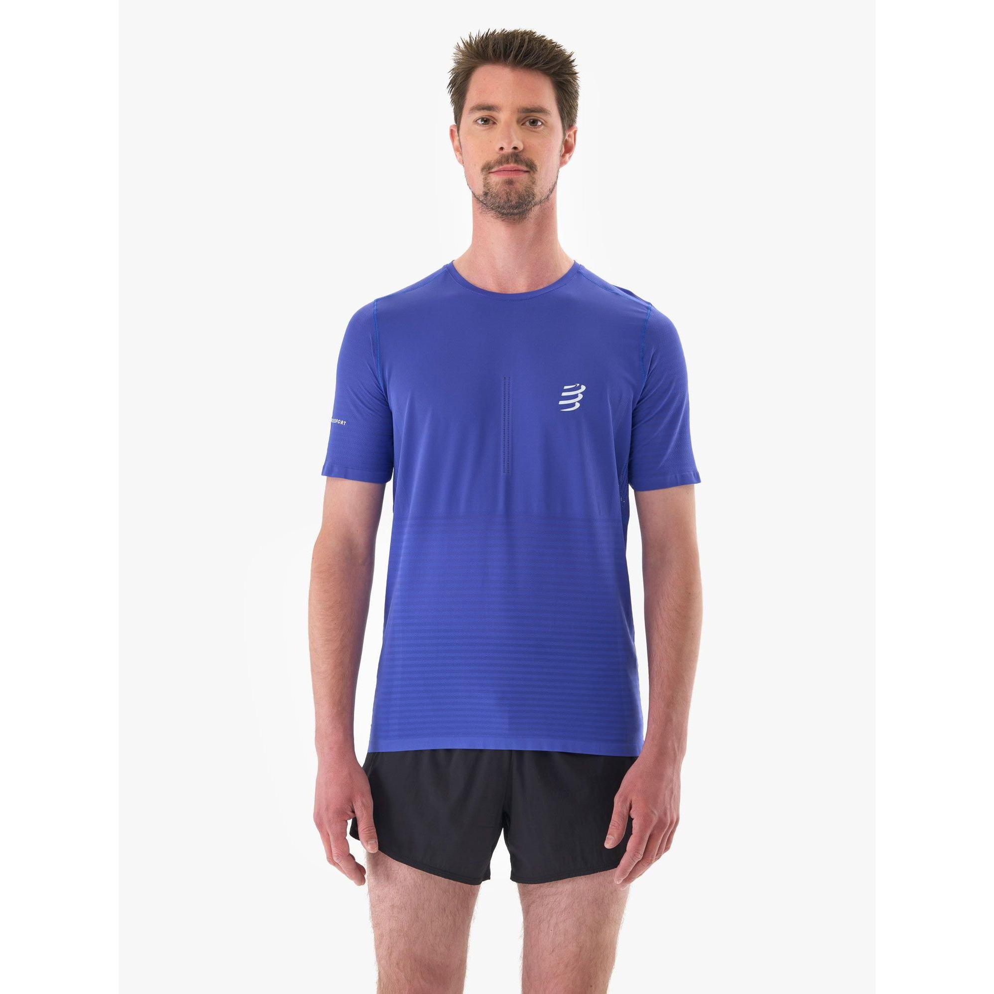 Compressport, Herren, Sportshirt, Pro Racing SS Tshirt M (XL), Blau, XL