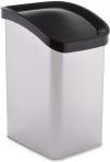Berilo plastic tilting wastebasket silver 23