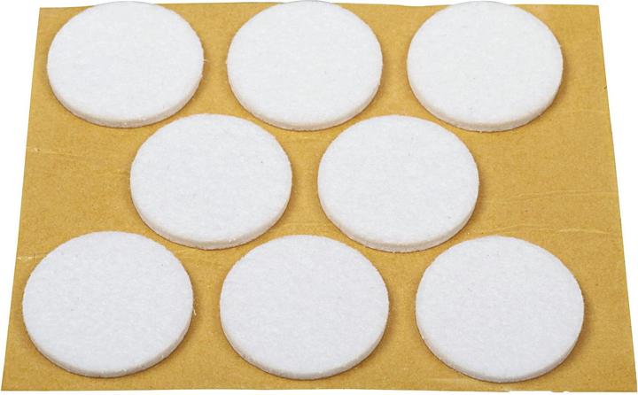 Actual product image Hansi-Siebert Felt glider Ø28mm white 8 pack (Felt gliders, 8 pcs.)
