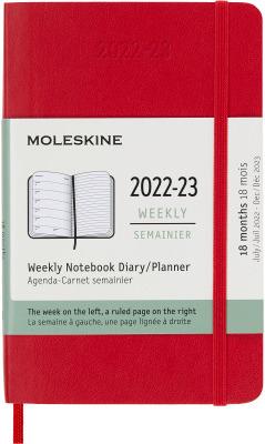 Actual product image Moleskine Weekly note calendar 22/23 A6 851229 18M lined SC scarlet red (A6)