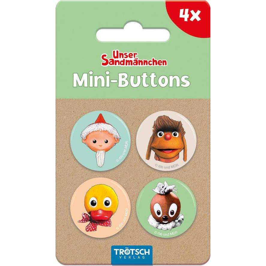 Trötsch Unser Sandmännchen Mini-Buttons 4er Set Sandmann und Freunde