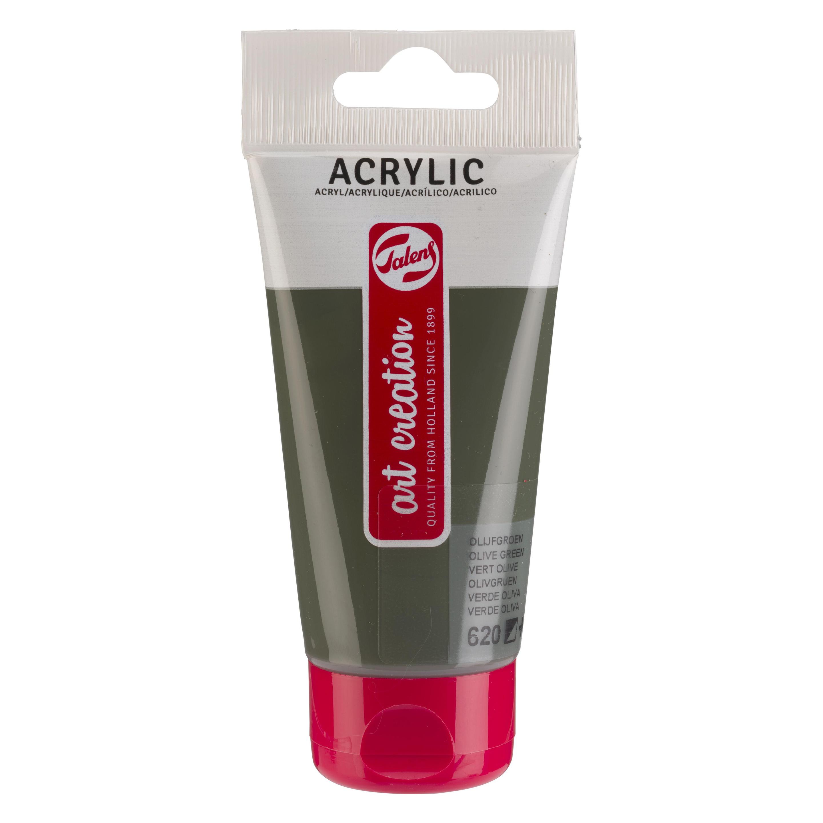Kleuren + Verf Voor Doe-het-zelvers, Talens Art Creation Acrylfarbe, Tube 75 Ml, Olivgrün 620 (75 ml)