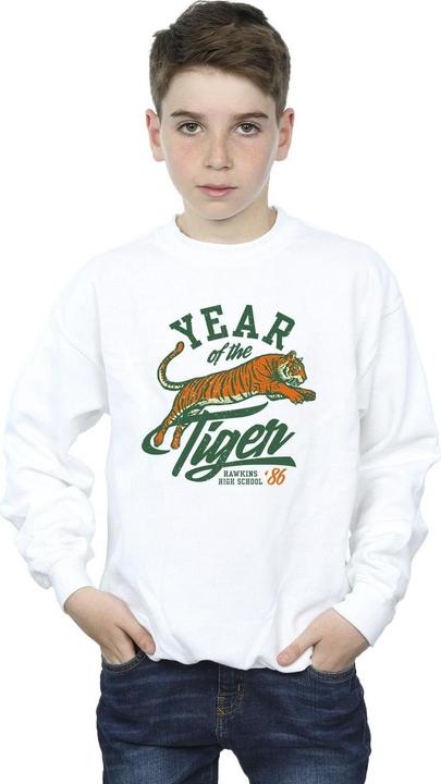 Produktbild Netflix Stranger Things Hawkins Year of The Tiger 86 Sweatshirt Jungen (152, 158)