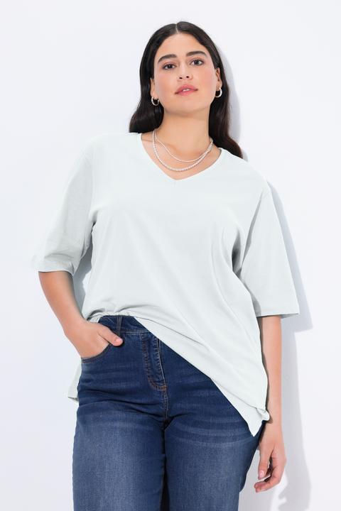 Immagine prodotto Ulla Popken T-shirt dalle linee morbide con scollo a V e mezze maniche (62)