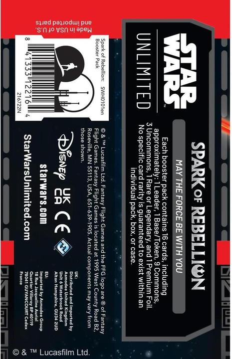 Produktbild Disney Star Wars Cards Spark of Rebellion Booster 24er (Englisch, Booster Display)