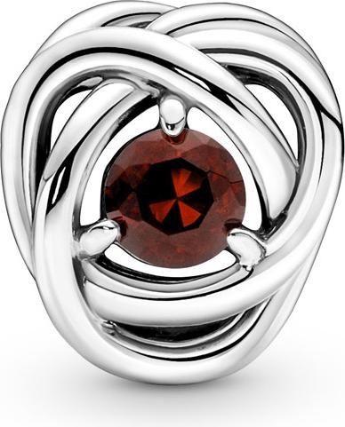 Immagine prodotto Pandora Pietra di nascita di gennaio Red Eternity Circle Charm (Argento 925)